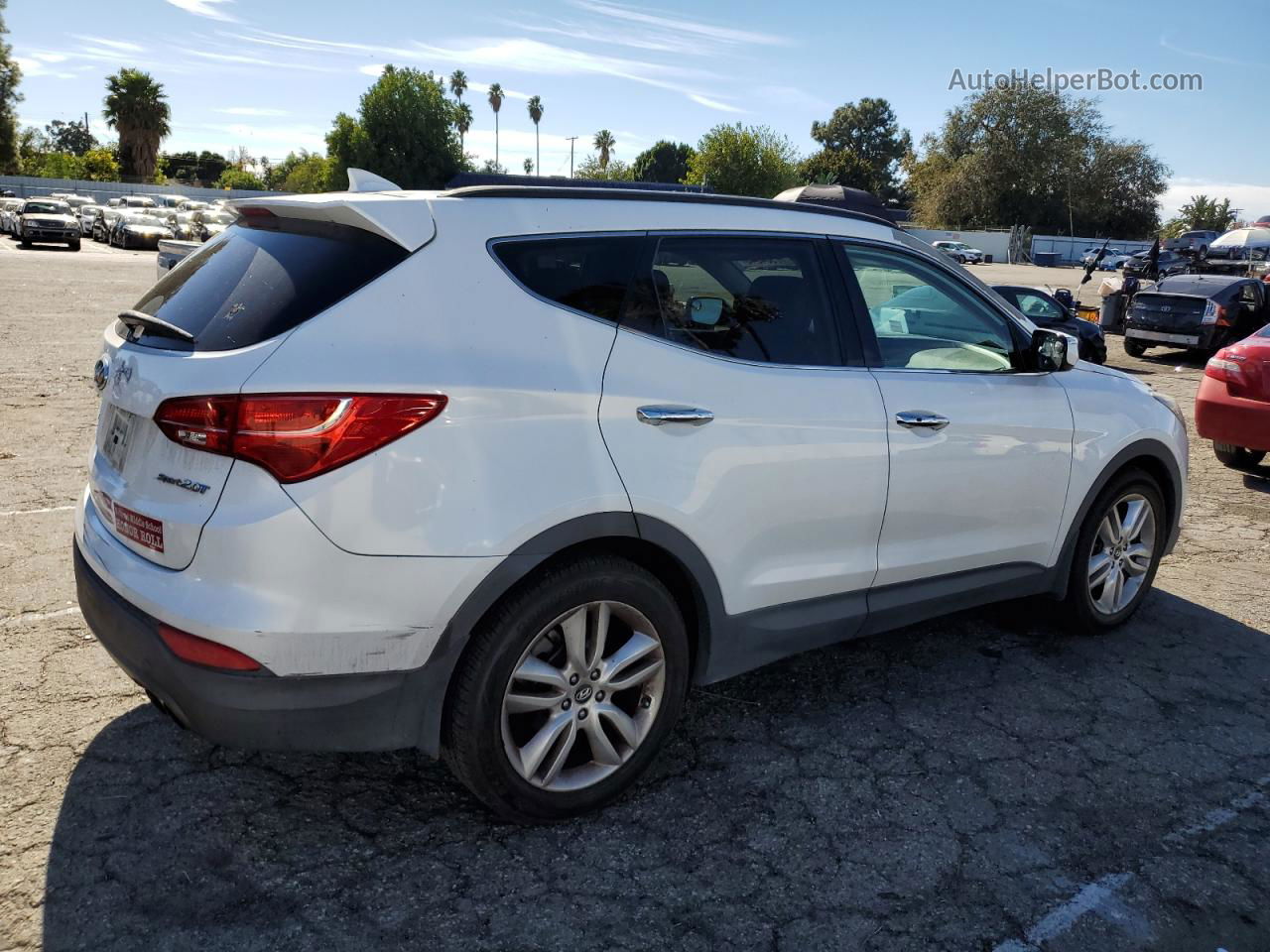 2013 Hyundai Santa Fe Sport  White vin: 5XYZU3LA0DG057820