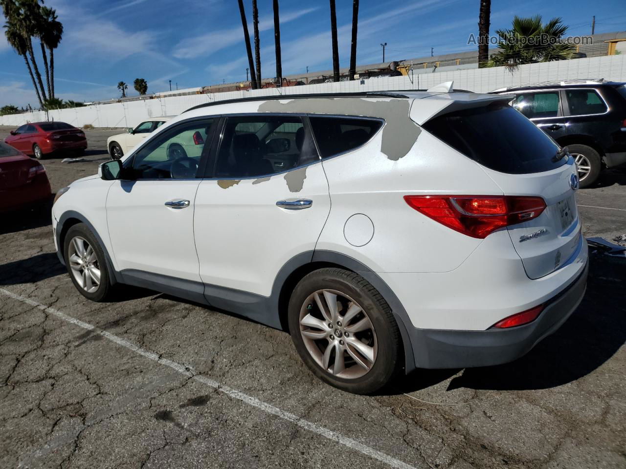 2013 Hyundai Santa Fe Sport  White vin: 5XYZU3LA0DG057820