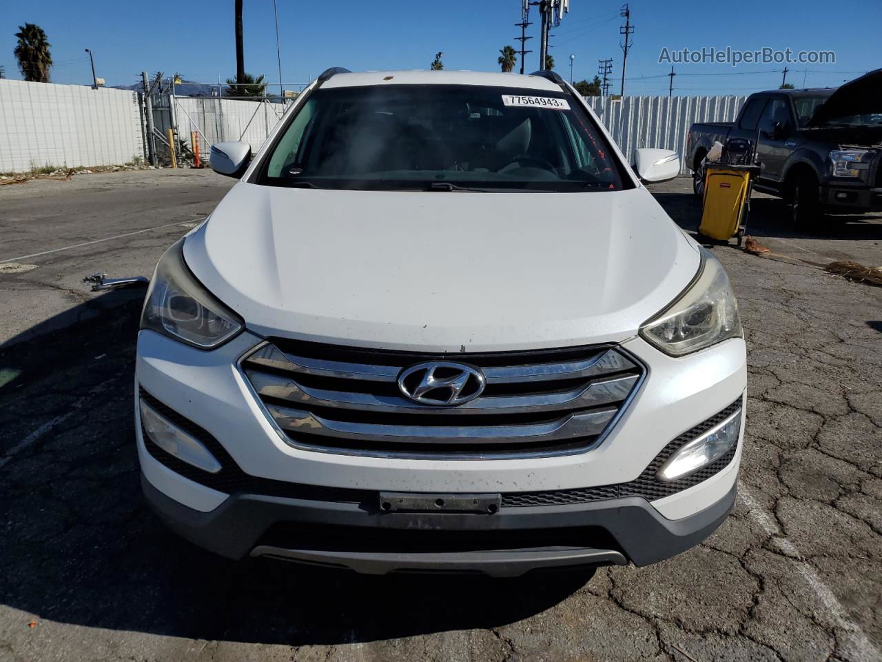 2013 Hyundai Santa Fe Sport  White vin: 5XYZU3LA0DG057820