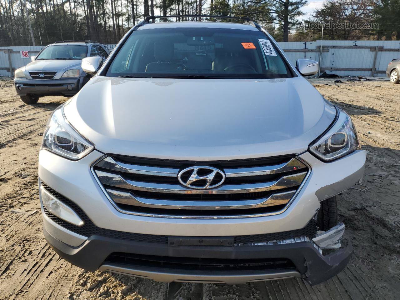 2014 Hyundai Santa Fe Sport  Серебряный vin: 5XYZU3LA0EG200931