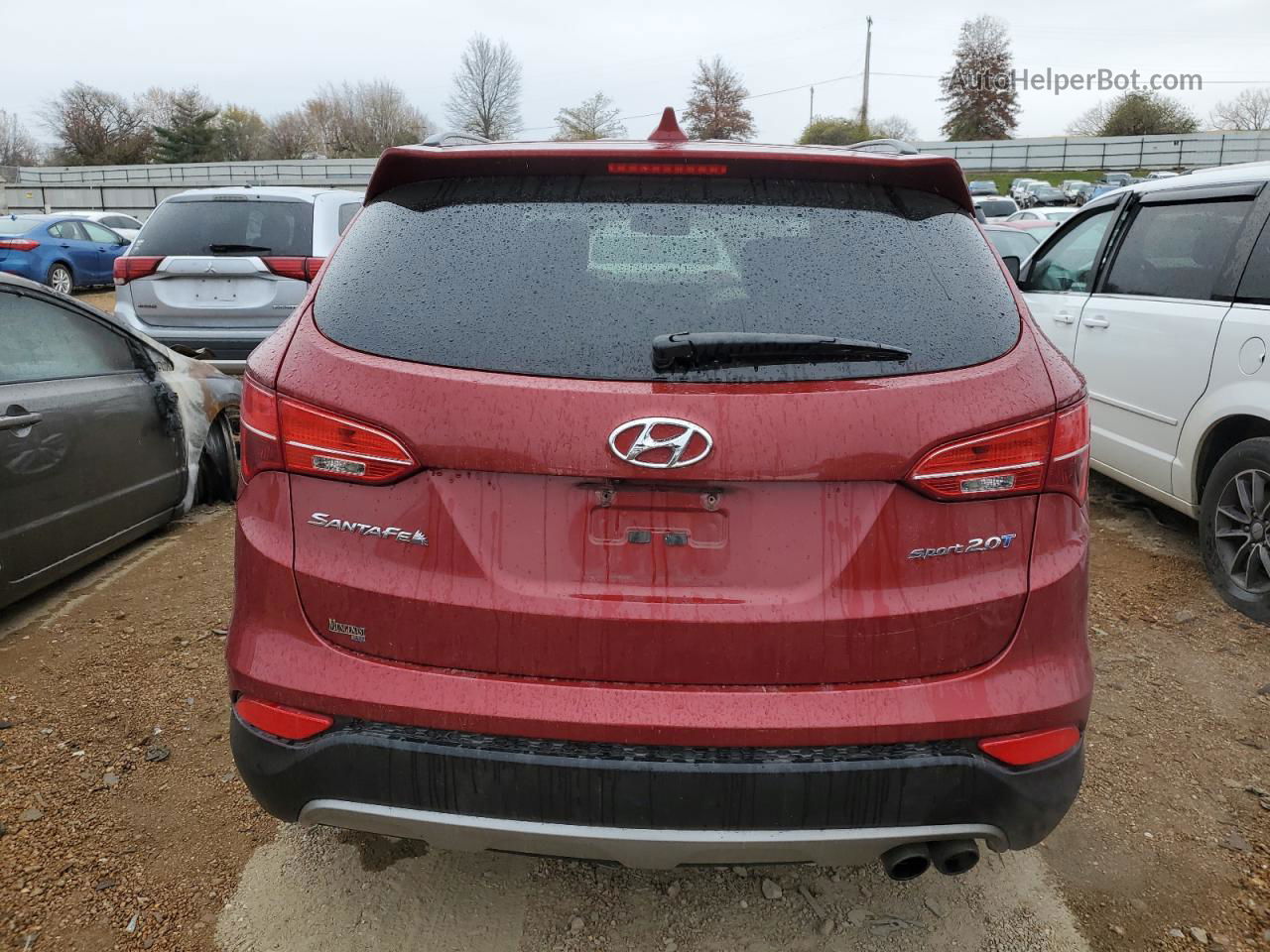 2013 Hyundai Santa Fe Sport  Maroon vin: 5XYZU3LA1DG003040