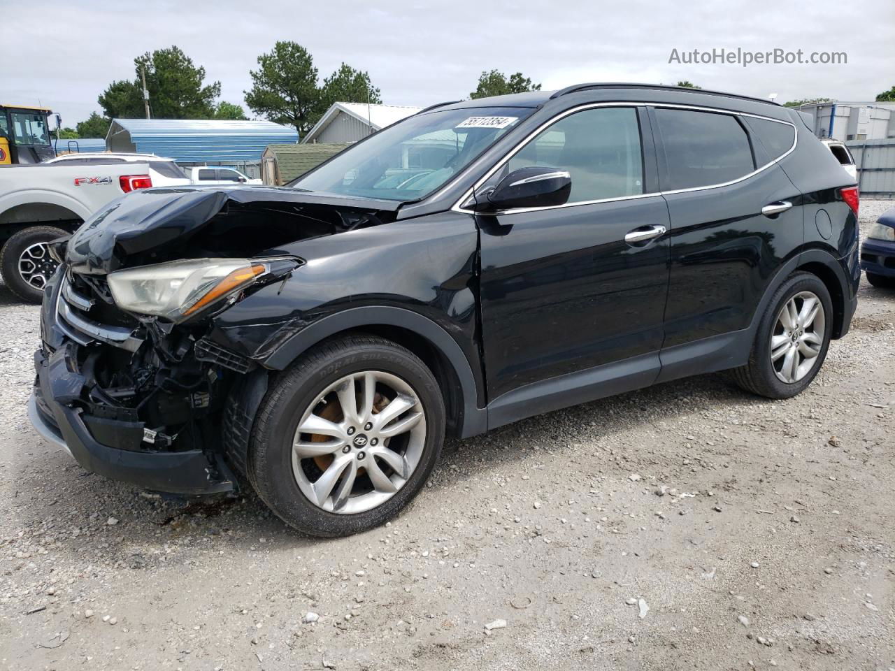 2013 Hyundai Santa Fe Sport  Black vin: 5XYZU3LA1DG013793