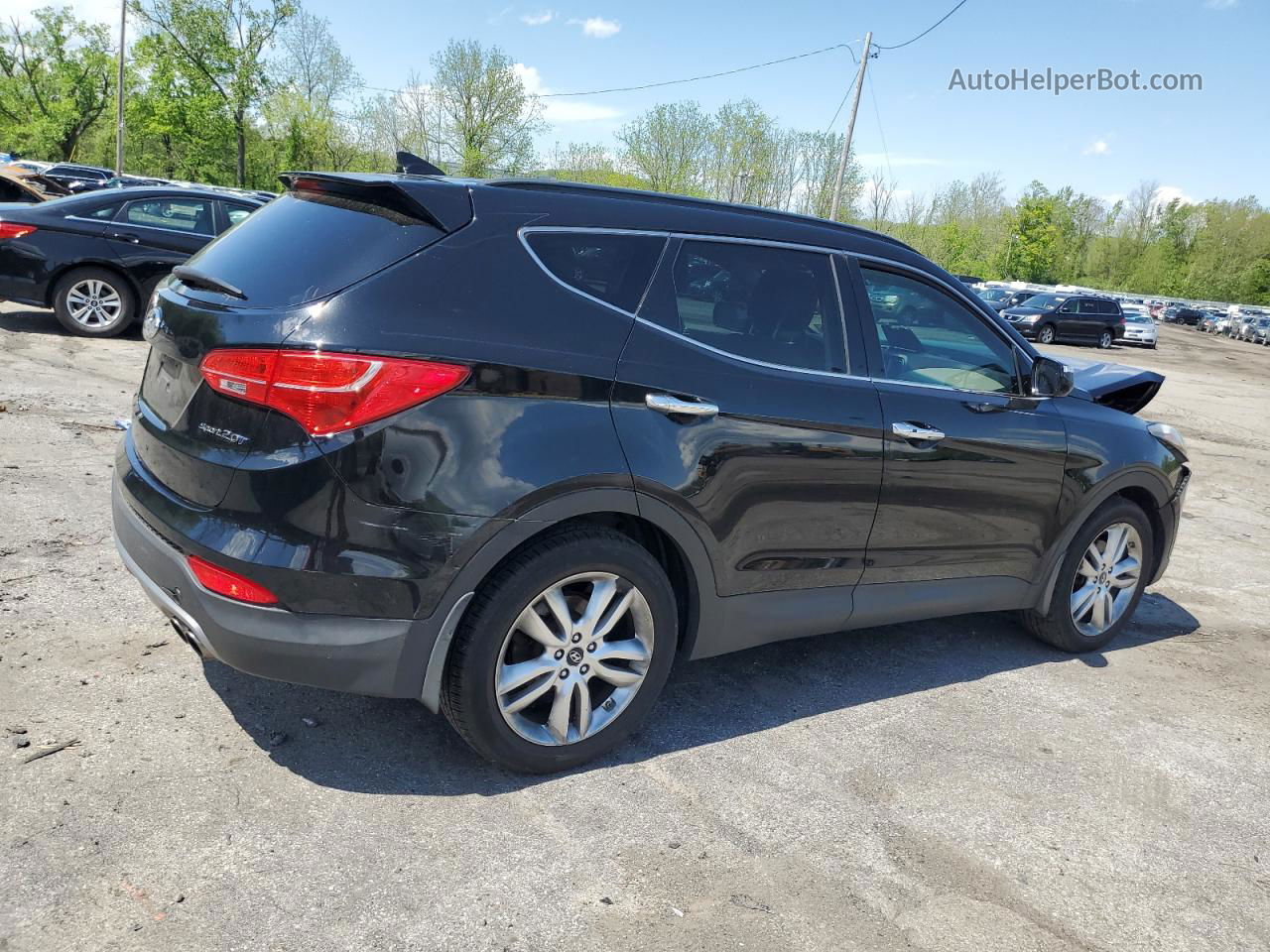 2013 Hyundai Santa Fe Sport  Black vin: 5XYZU3LA1DG077347