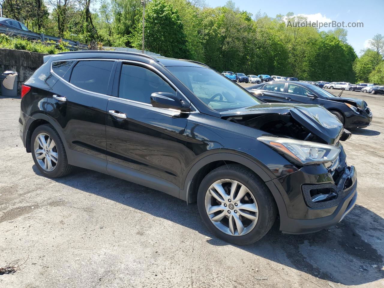 2013 Hyundai Santa Fe Sport  Black vin: 5XYZU3LA1DG077347