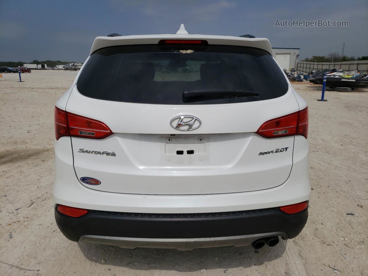 2014 Hyundai Santa Fe Sport  White vin: 5XYZU3LA1EG172993