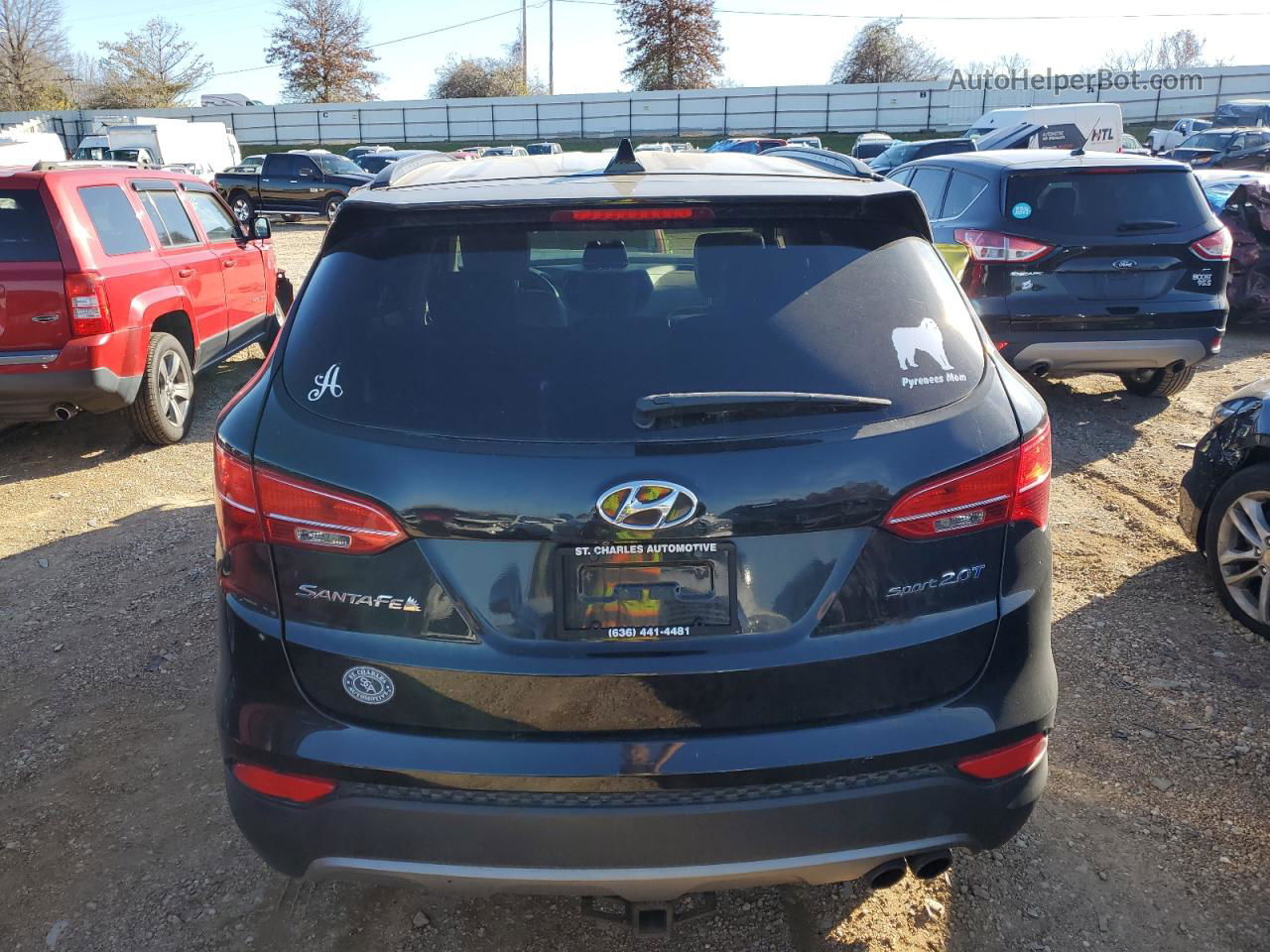 2014 Hyundai Santa Fe Sport  Черный vin: 5XYZU3LA1EG188644