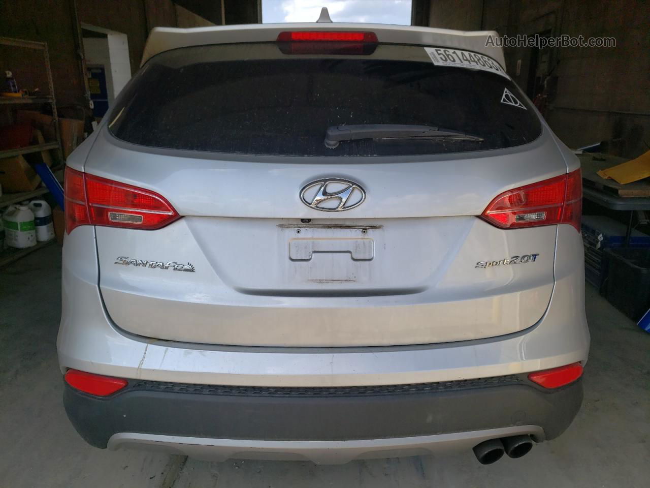 2014 Hyundai Santa Fe Sport  Silver vin: 5XYZU3LA1EG197098