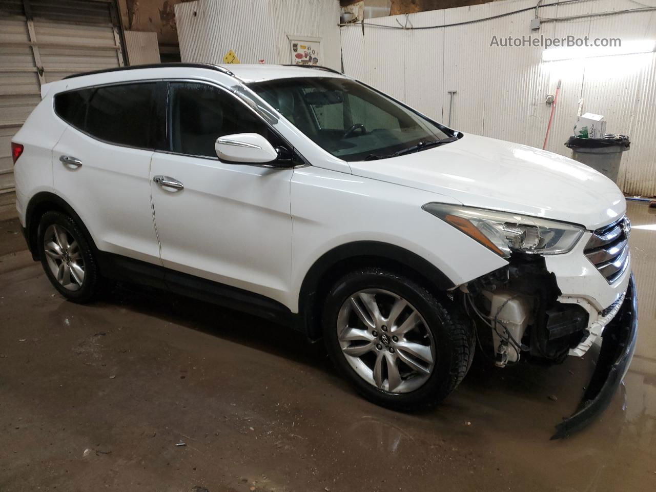 2013 Hyundai Santa Fe Sport  White vin: 5XYZU3LA2DG089474