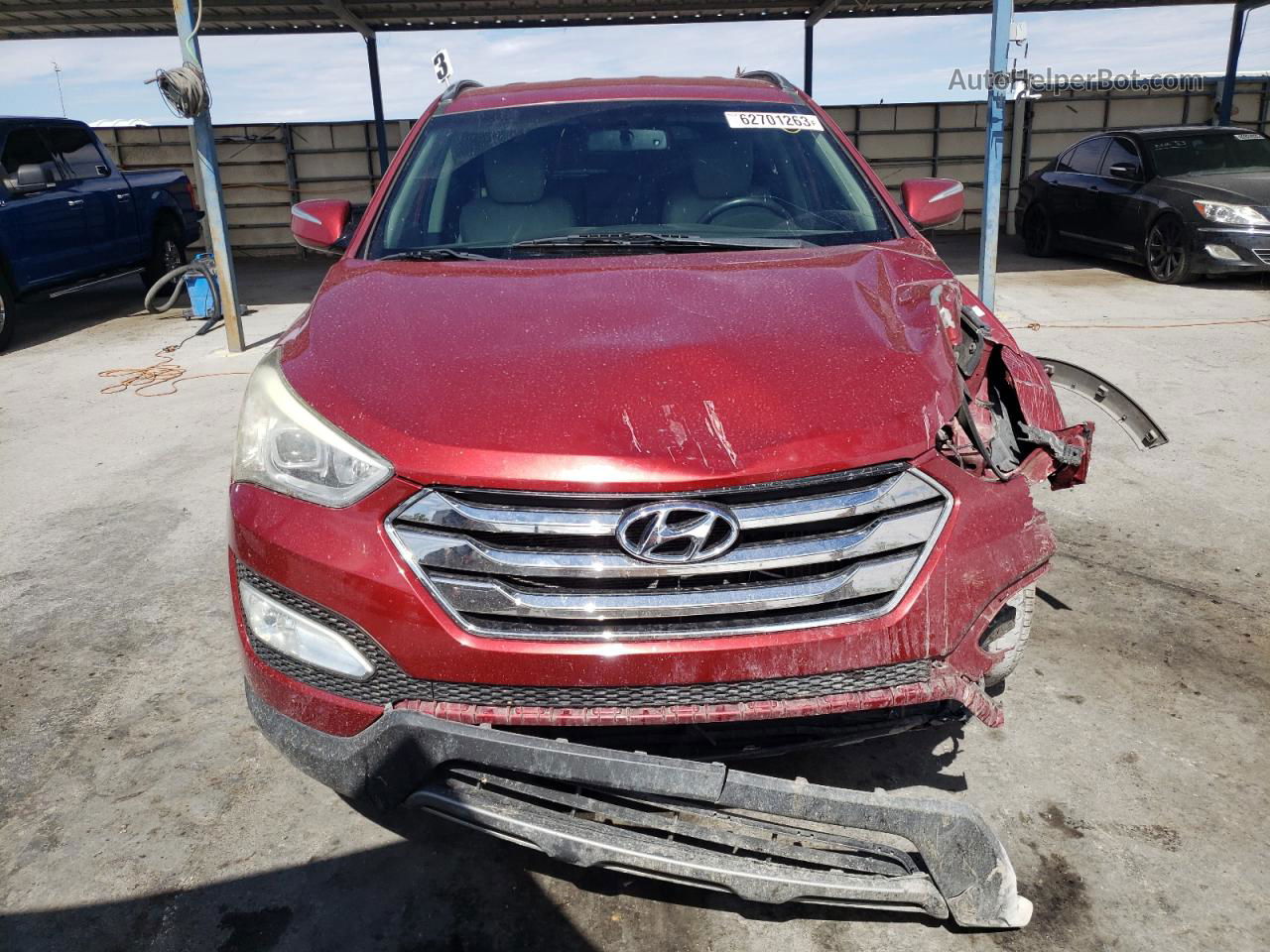 2014 Hyundai Santa Fe Sport  Red vin: 5XYZU3LA2EG154566