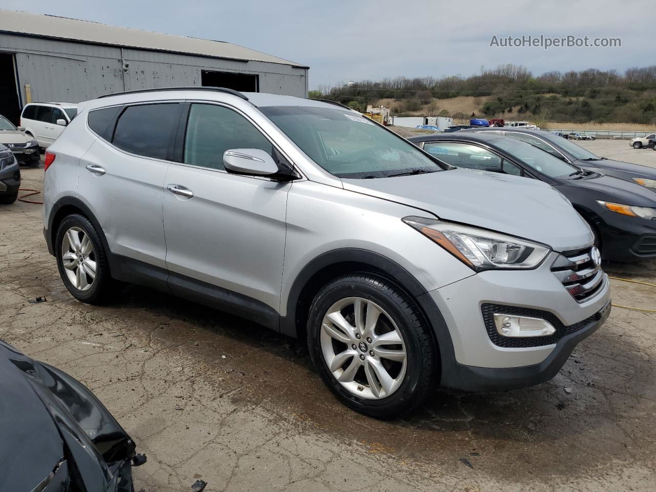 2014 Hyundai Santa Fe Sport  Silver vin: 5XYZU3LA2EG156642