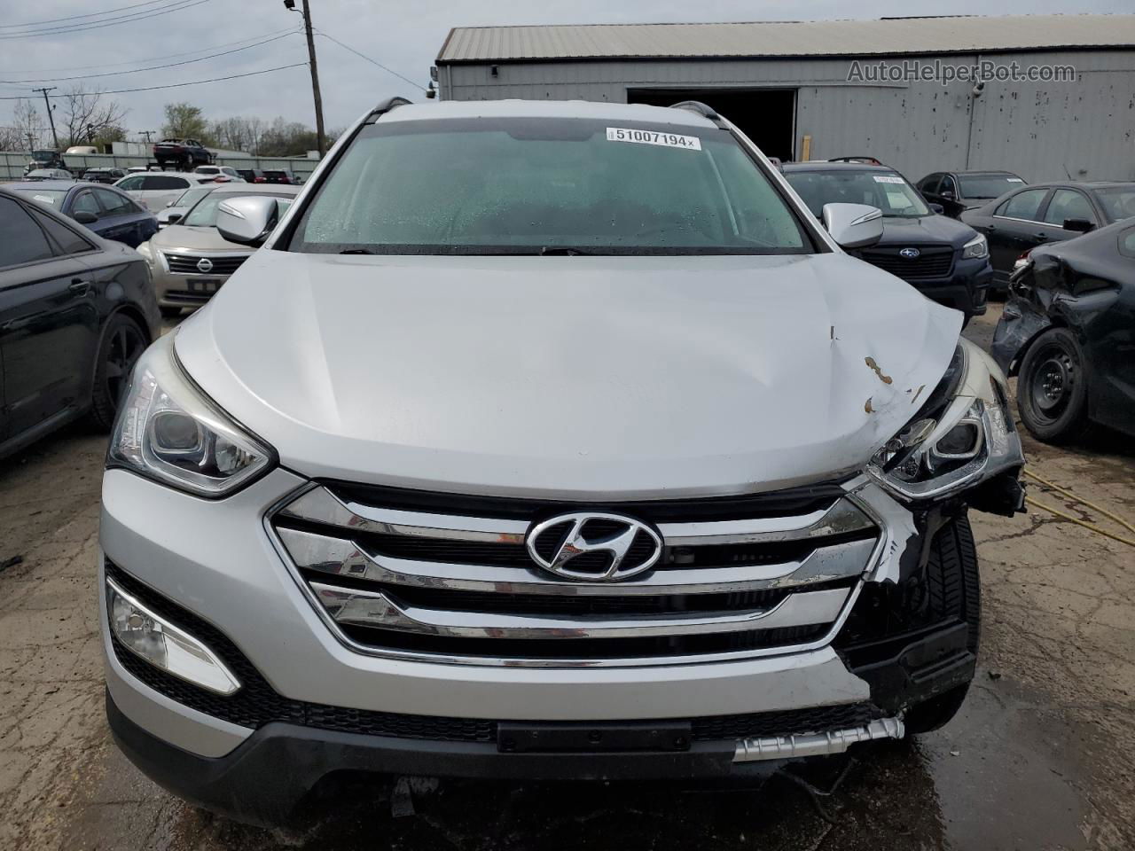 2014 Hyundai Santa Fe Sport  Silver vin: 5XYZU3LA2EG156642