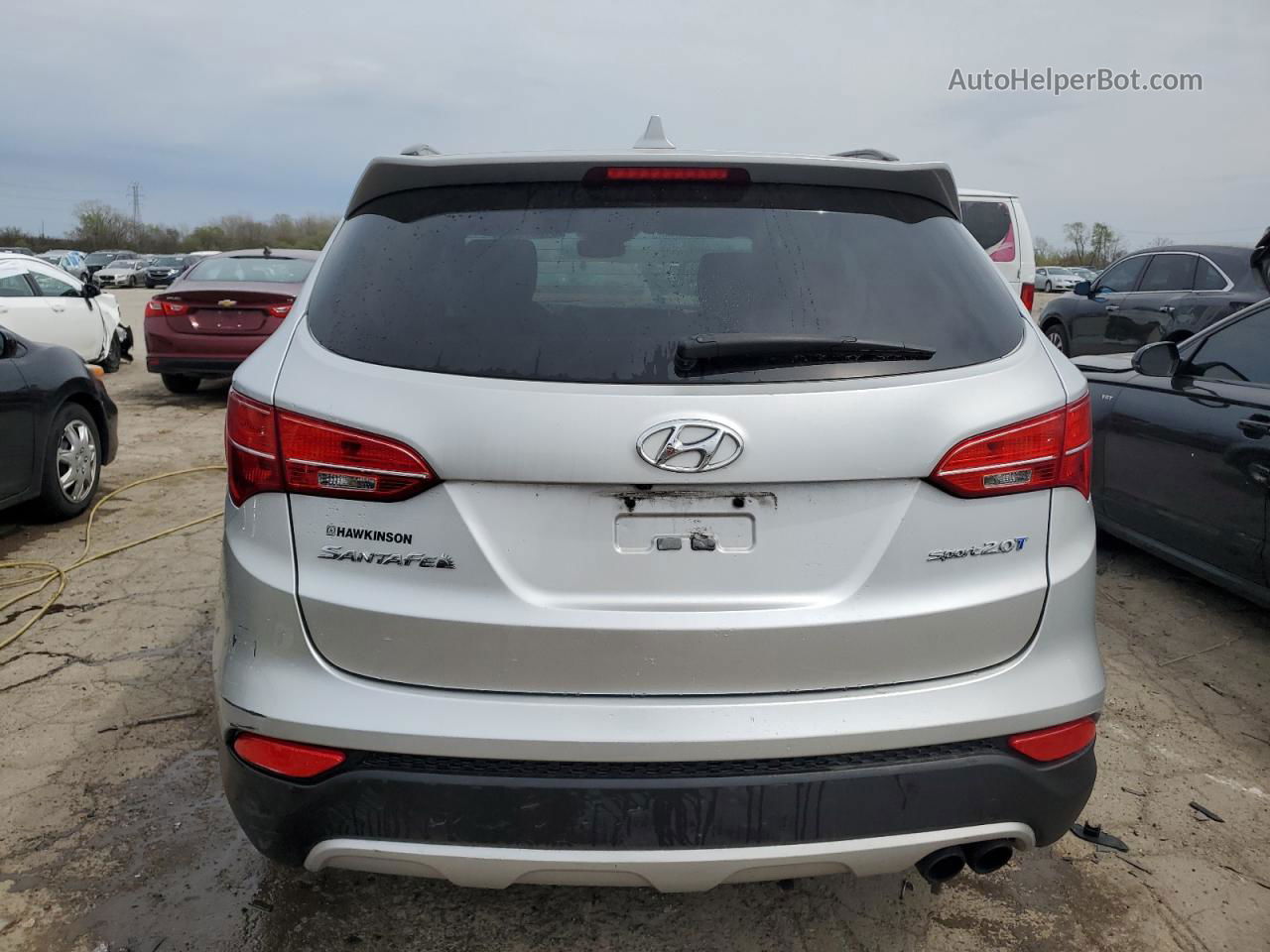 2014 Hyundai Santa Fe Sport  Silver vin: 5XYZU3LA2EG156642