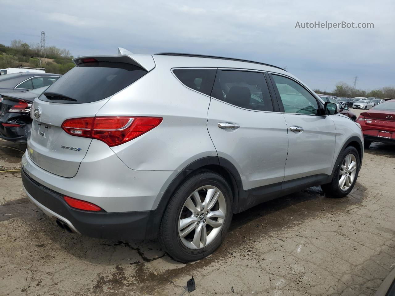 2014 Hyundai Santa Fe Sport  Silver vin: 5XYZU3LA2EG156642