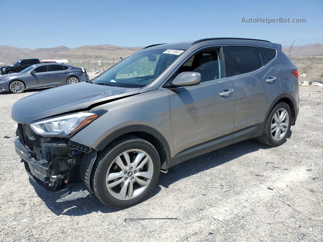 2014 Hyundai Santa Fe Sport  Gray vin: 5XYZU3LA2EG221957