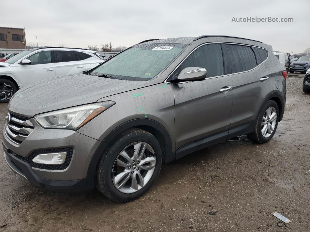 2013 Hyundai Santa Fe Sport  Gray vin: 5XYZU3LA3DG013620