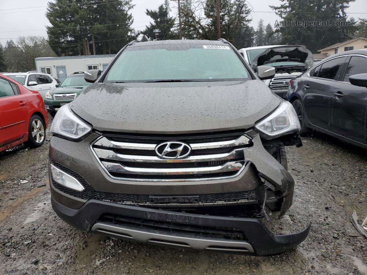 2014 Hyundai Santa Fe Sport  Угольный vin: 5XYZU3LA3EG125688