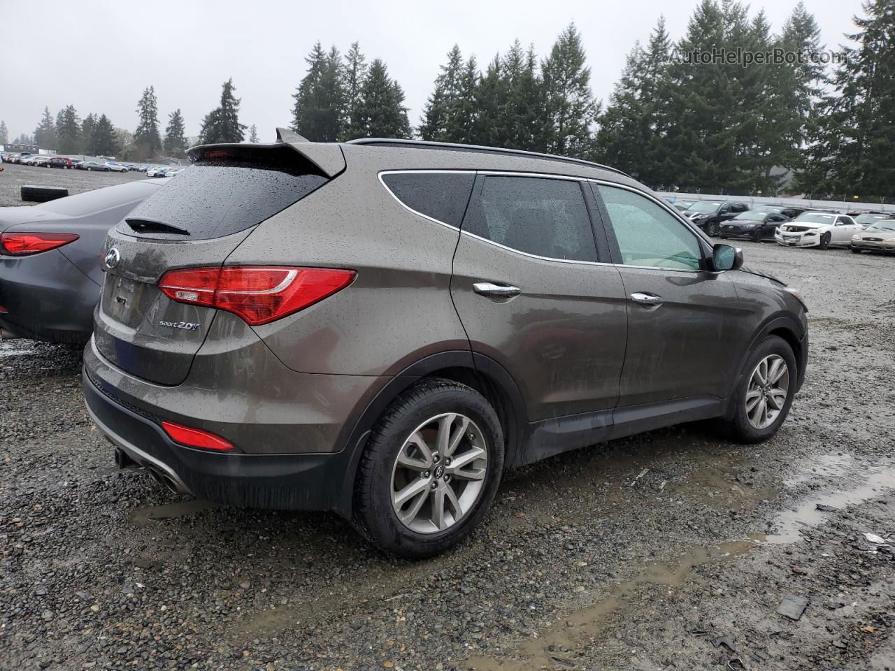 2014 Hyundai Santa Fe Sport  Угольный vin: 5XYZU3LA3EG125688