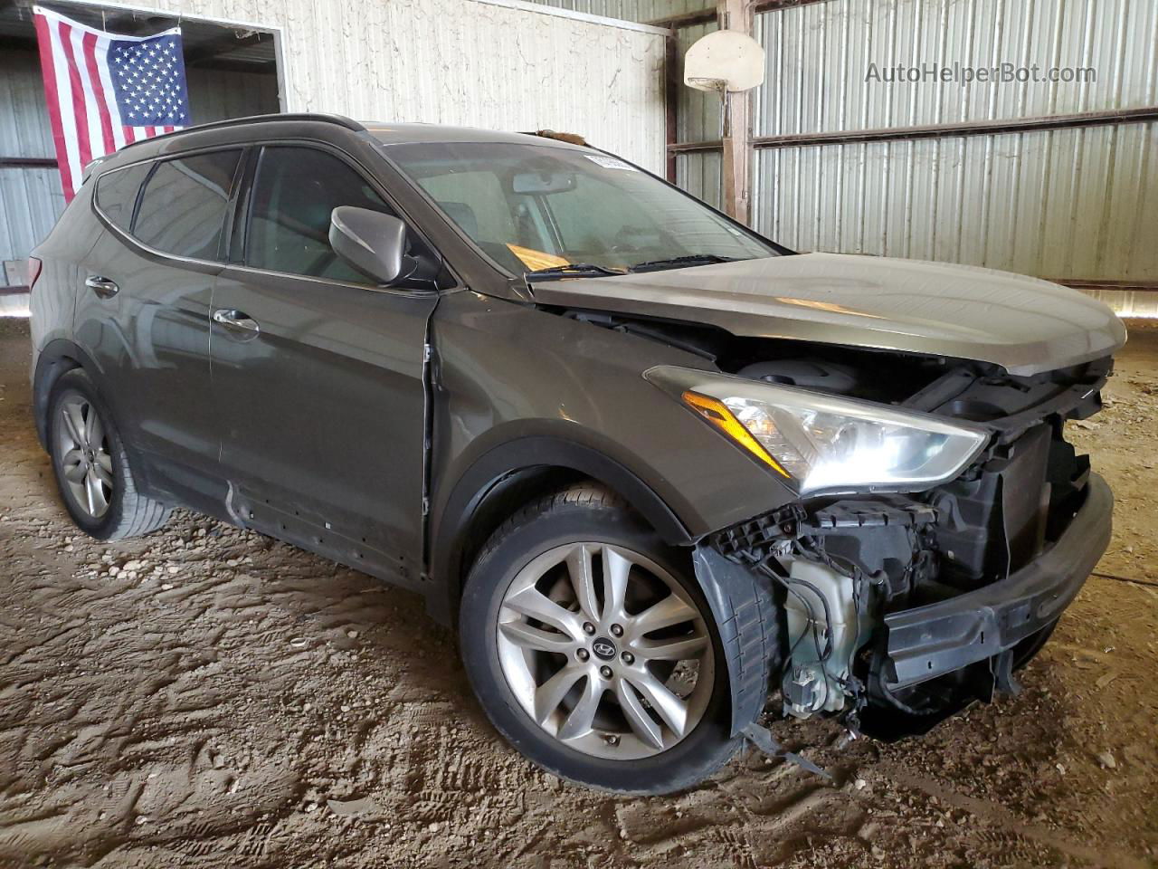 2013 Hyundai Santa Fe Sport  Gray vin: 5XYZU3LA5DG023565