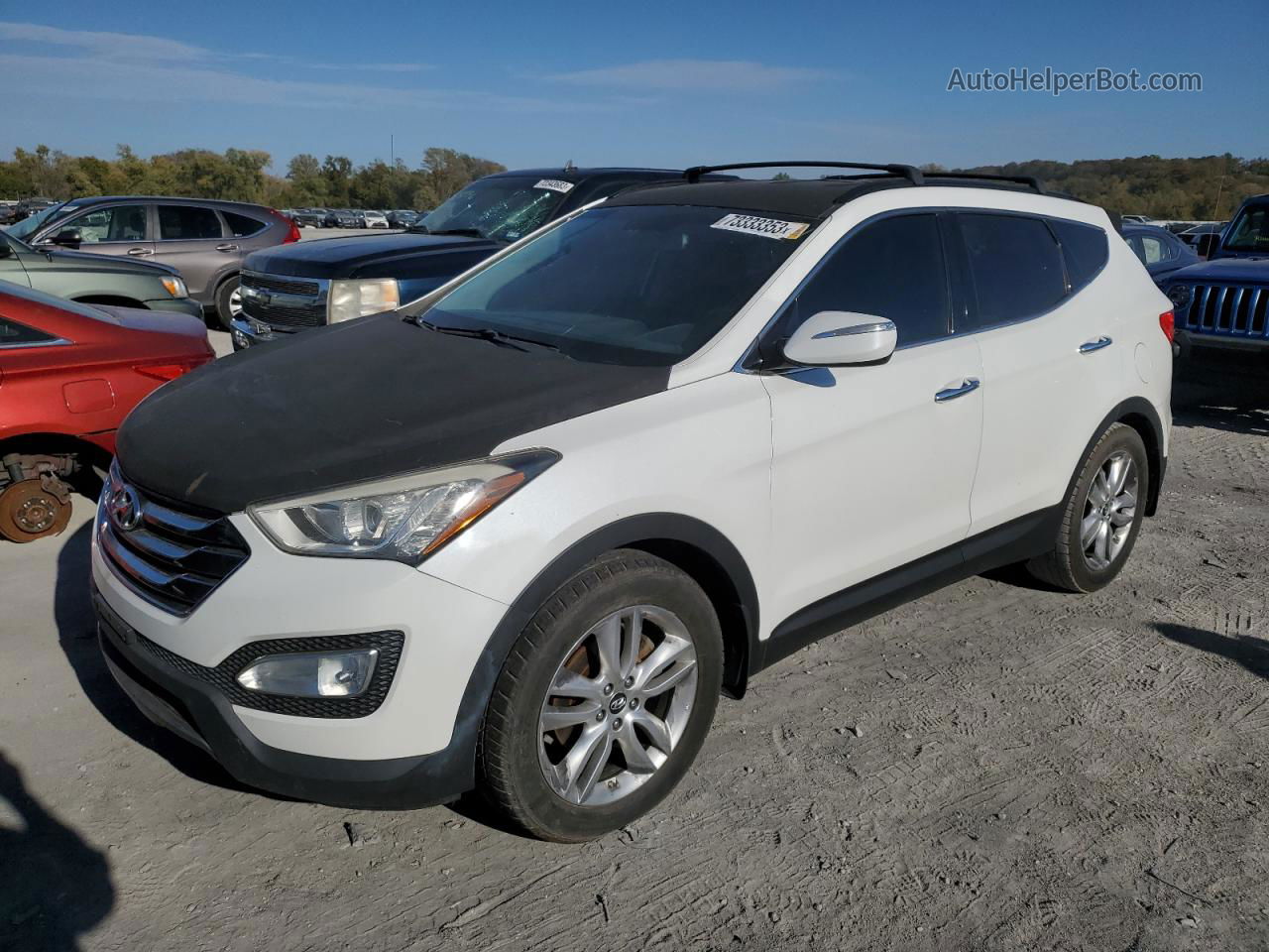 2013 Hyundai Santa Fe Sport  White vin: 5XYZU3LA6DG112612