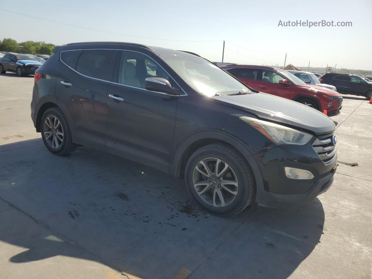 2014 Hyundai Santa Fe Sport  Черный vin: 5XYZU3LA7EG132904