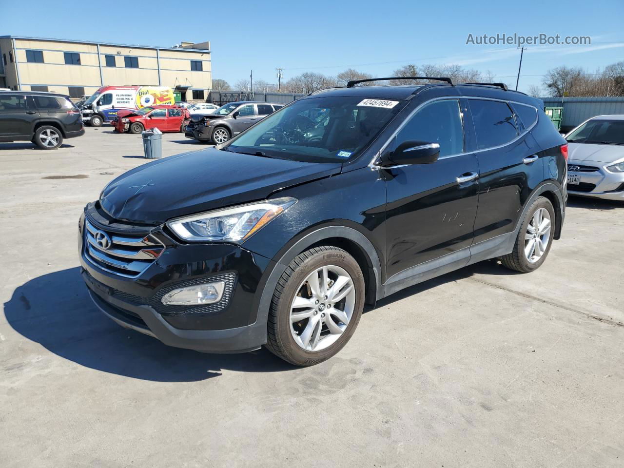 2014 Hyundai Santa Fe Sport  Black vin: 5XYZU3LA7EG195579