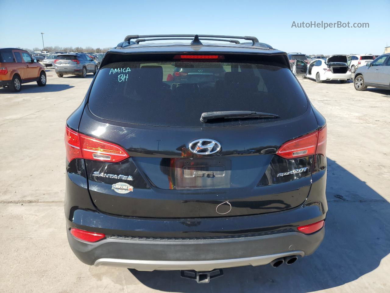 2014 Hyundai Santa Fe Sport  Black vin: 5XYZU3LA7EG195579