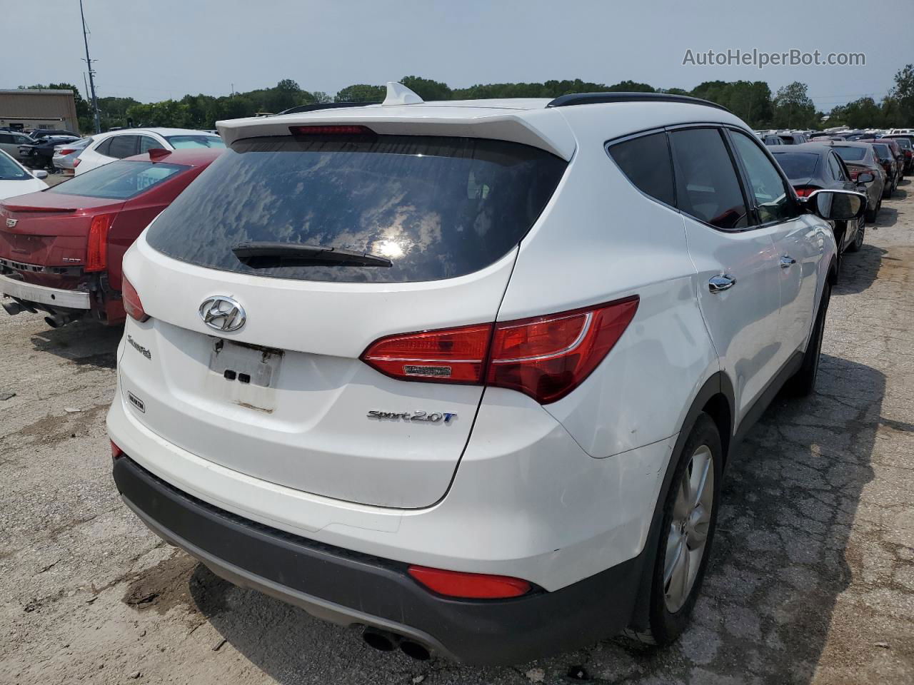 2014 Hyundai Santa Fe Sport  White vin: 5XYZU3LA7EG208427