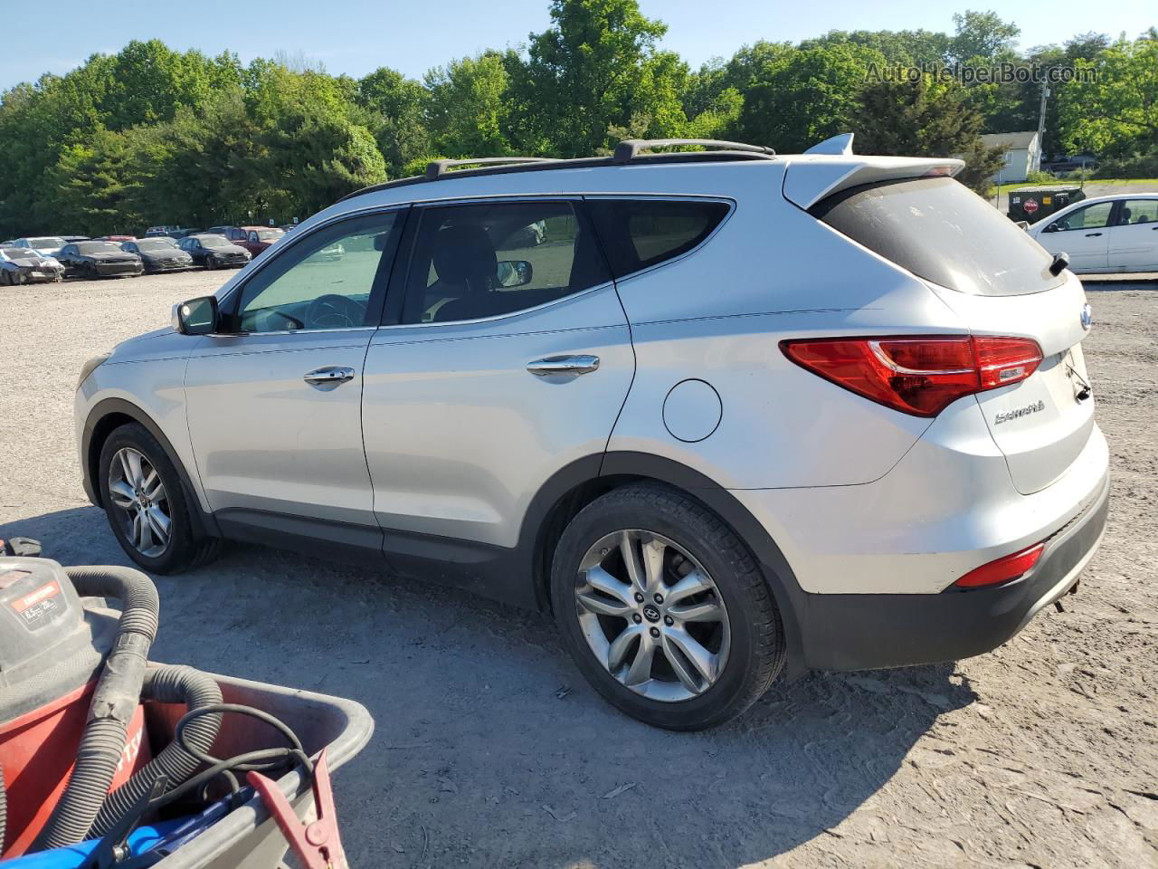 2013 Hyundai Santa Fe Sport Silver vin: 5XYZU3LA8DG076891