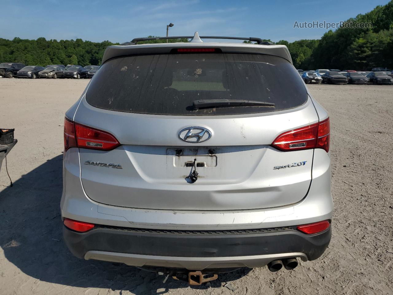 2013 Hyundai Santa Fe Sport Silver vin: 5XYZU3LA8DG076891