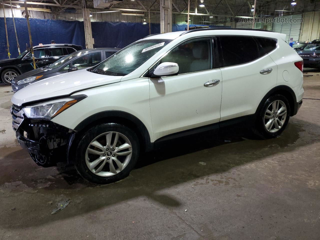 2014 Hyundai Santa Fe Sport  White vin: 5XYZU3LA8EG186101