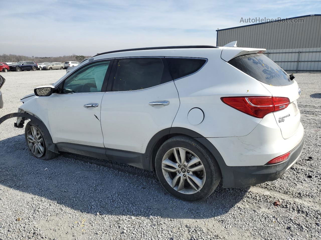 2013 Hyundai Santa Fe Sport  White vin: 5XYZU3LA9DG062398