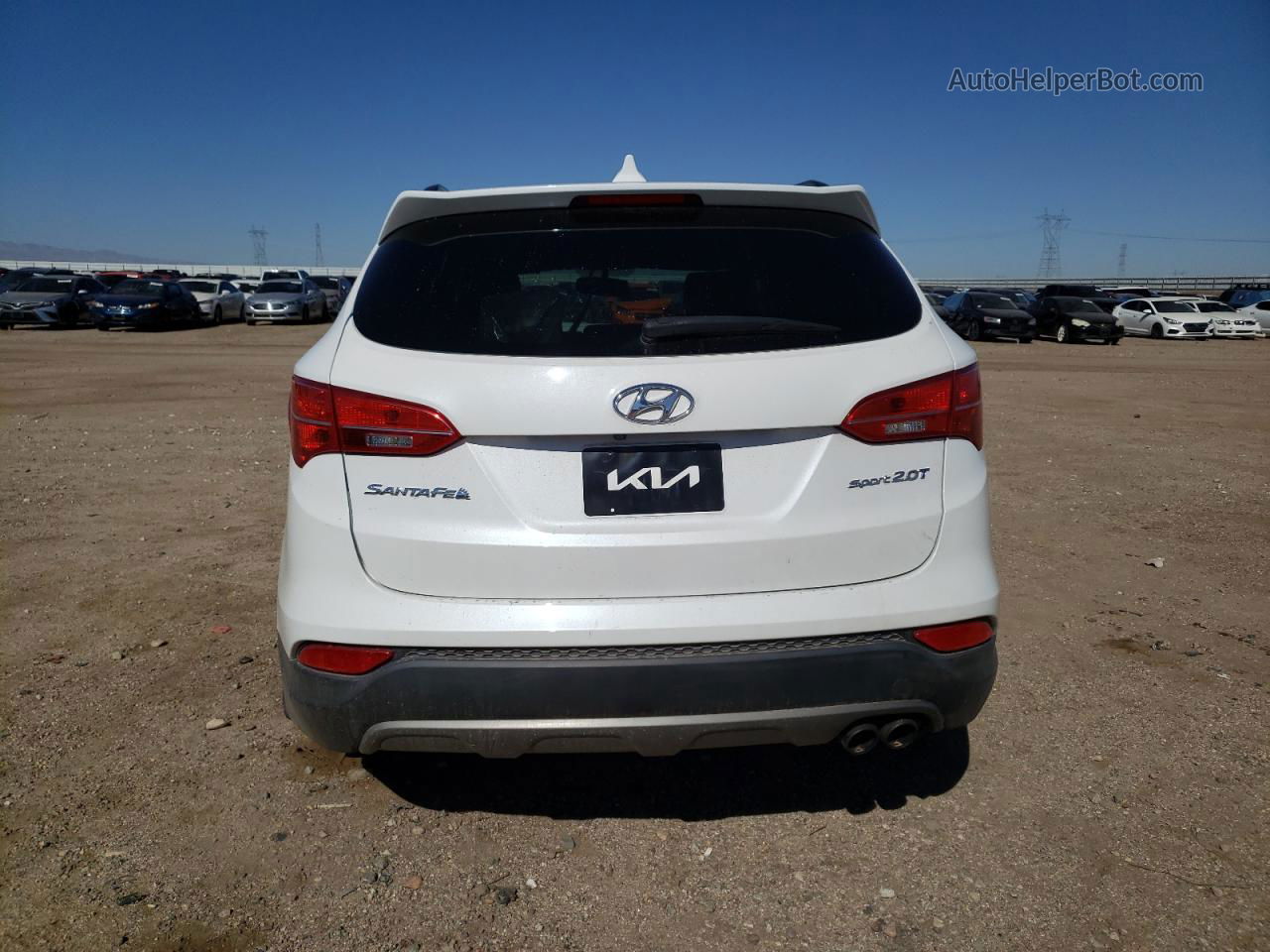 2014 Hyundai Santa Fe Sport  White vin: 5XYZU3LA9EG221843