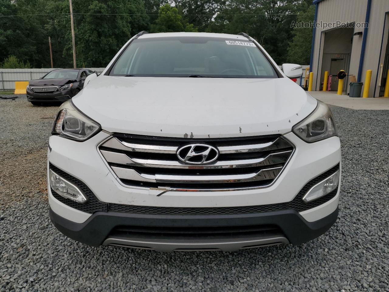 2013 Hyundai Santa Fe Sport  White vin: 5XYZU3LAXDG057792