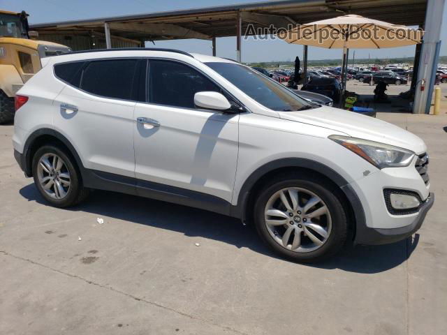 2013 Hyundai Santa Fe Sport  White vin: 5XYZU3LAXDG101113