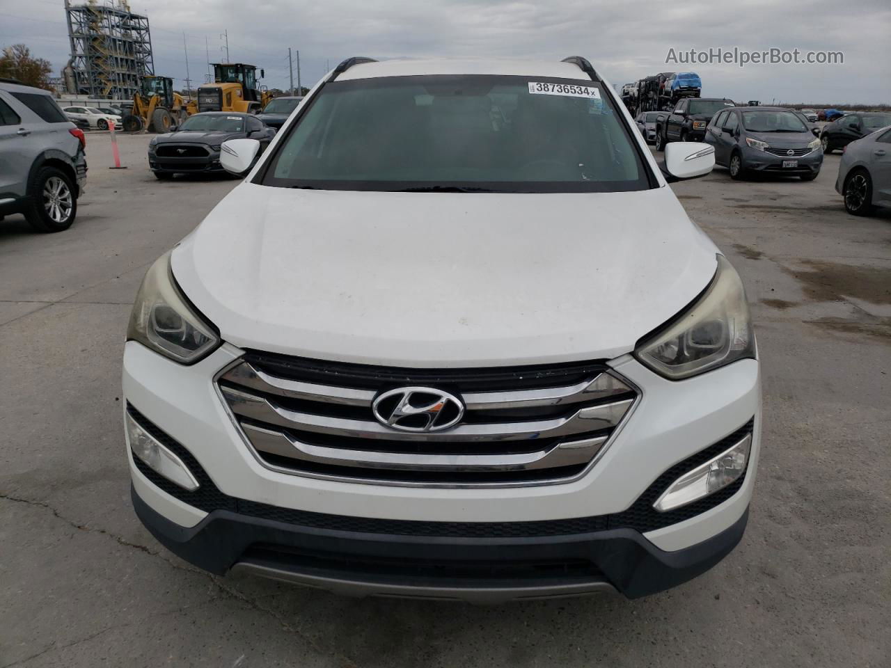 2014 Hyundai Santa Fe Sport  White vin: 5XYZU3LAXEG124702