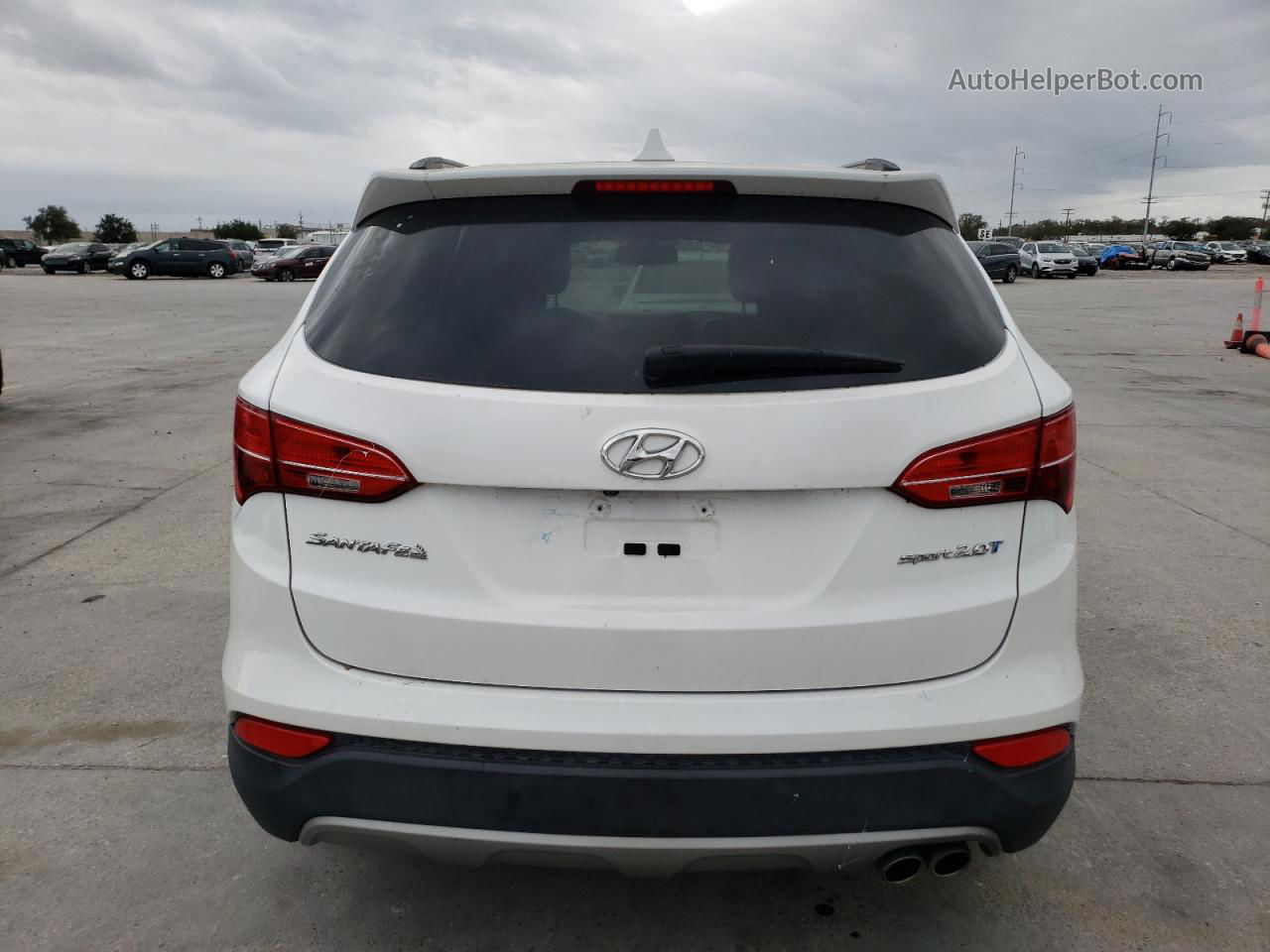 2014 Hyundai Santa Fe Sport  White vin: 5XYZU3LAXEG124702