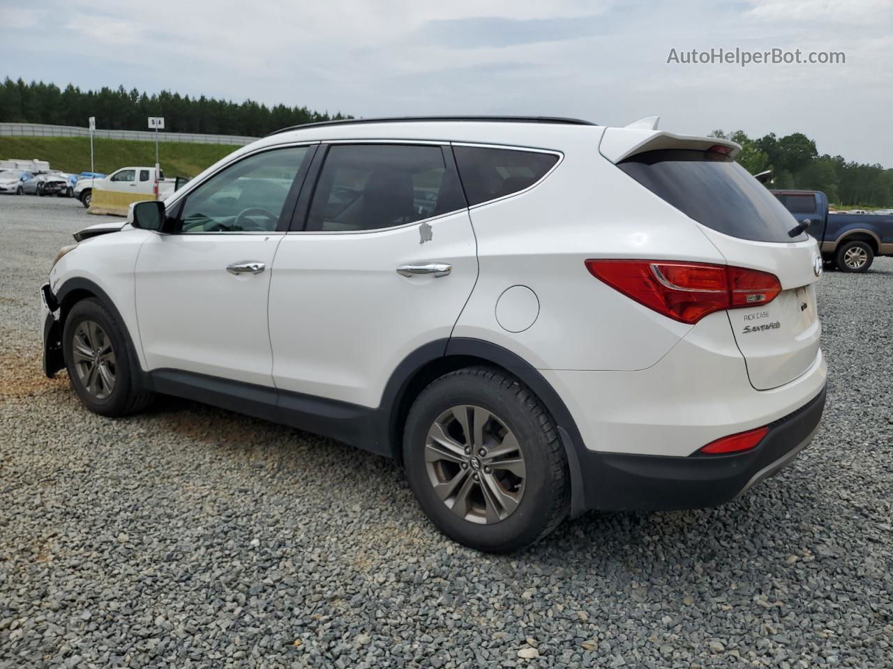 2014 Hyundai Santa Fe Sport  White vin: 5XYZU3LB0EG157491