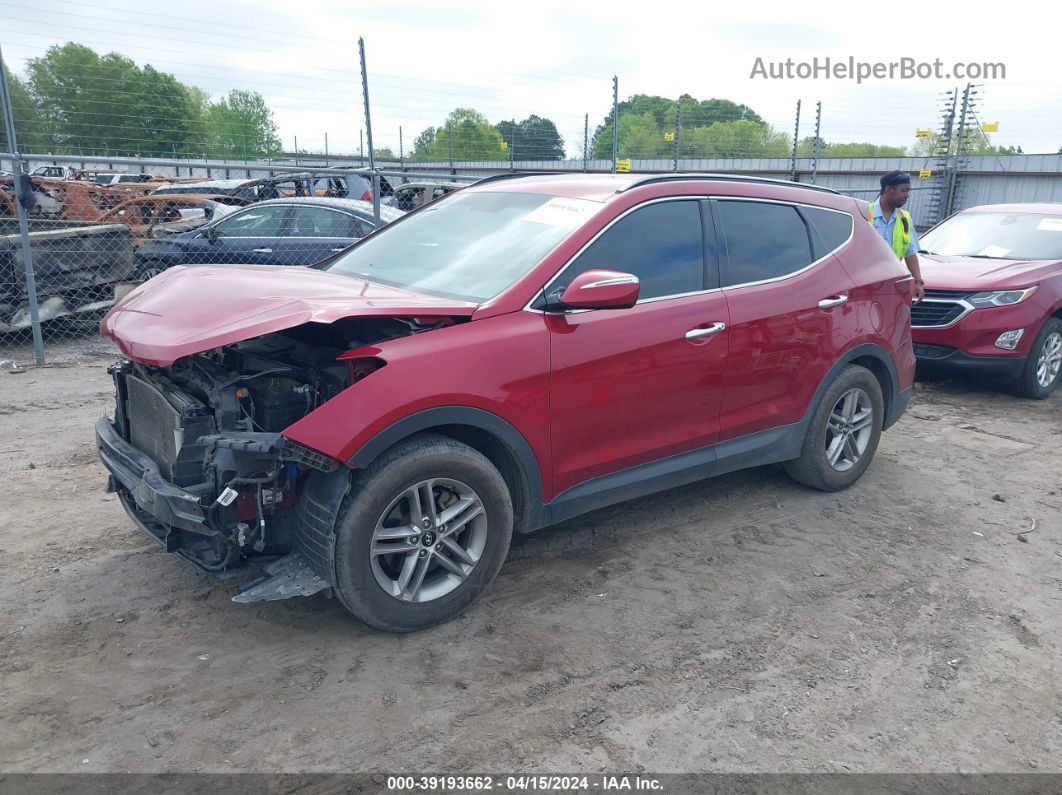 2018 Hyundai Santa Fe Sport 2.4l Red vin: 5XYZU3LB0JG506580