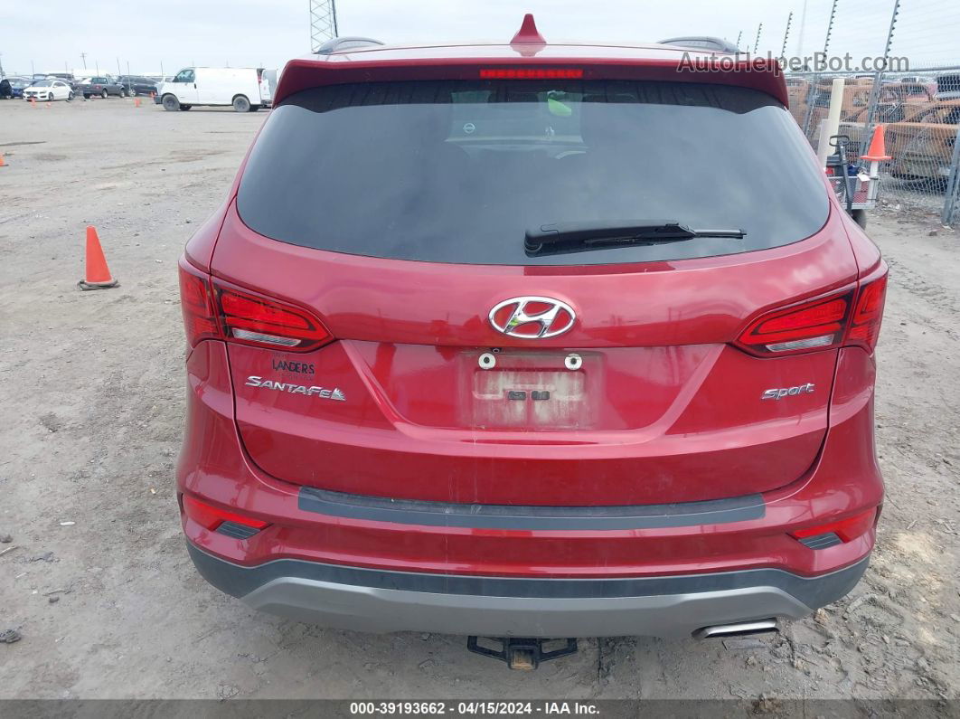 2018 Hyundai Santa Fe Sport 2.4l Red vin: 5XYZU3LB0JG506580