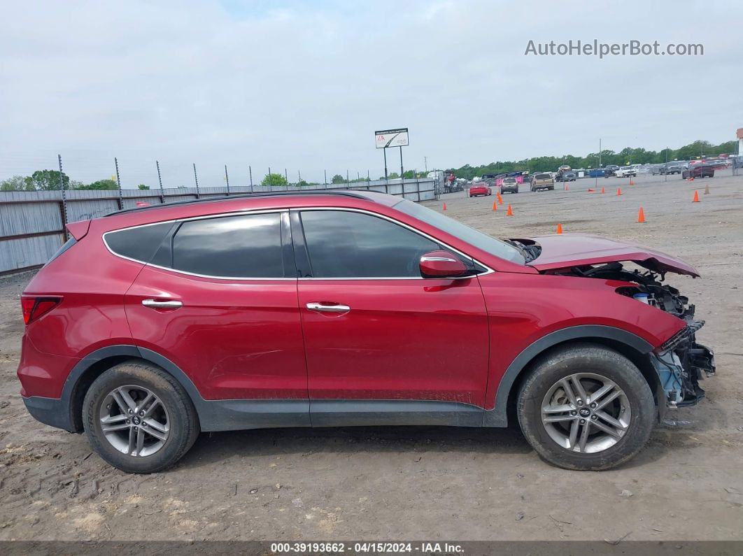 2018 Hyundai Santa Fe Sport 2.4l Red vin: 5XYZU3LB0JG506580