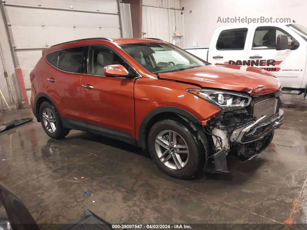 2018 Hyundai Santa Fe Sport 2.4l Оранжевый vin: 5XYZU3LB0JG510239