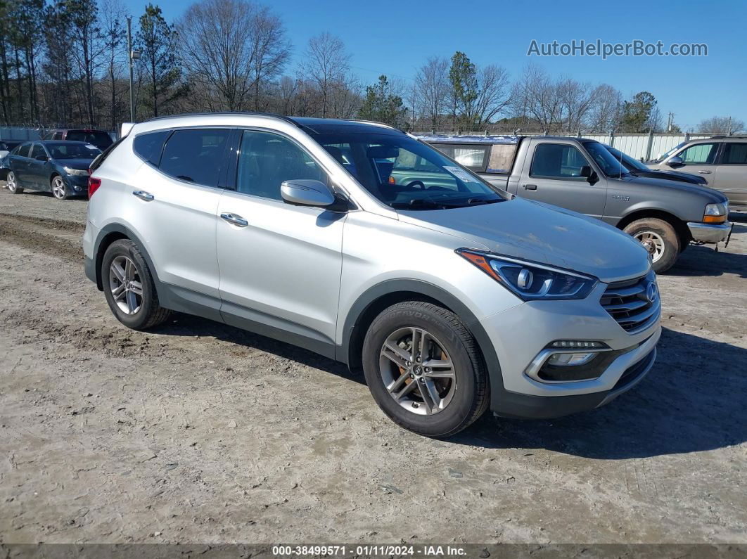 2018 Hyundai Santa Fe Sport 2.4l Silver vin: 5XYZU3LB0JG537280