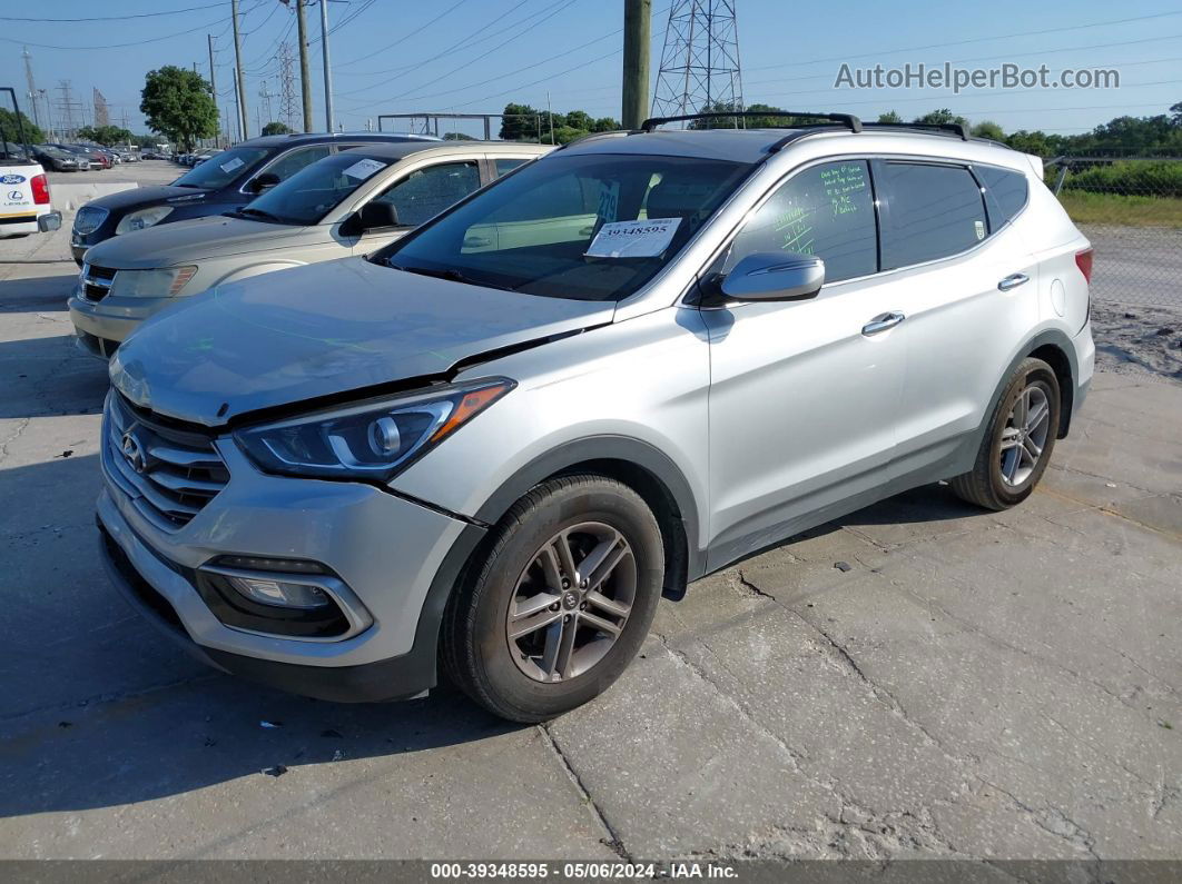 2018 Hyundai Santa Fe Sport 2.4l Silver vin: 5XYZU3LB0JG553754