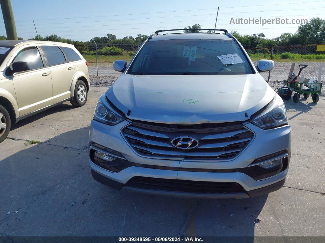 2018 Hyundai Santa Fe Sport 2.4l Silver vin: 5XYZU3LB0JG553754