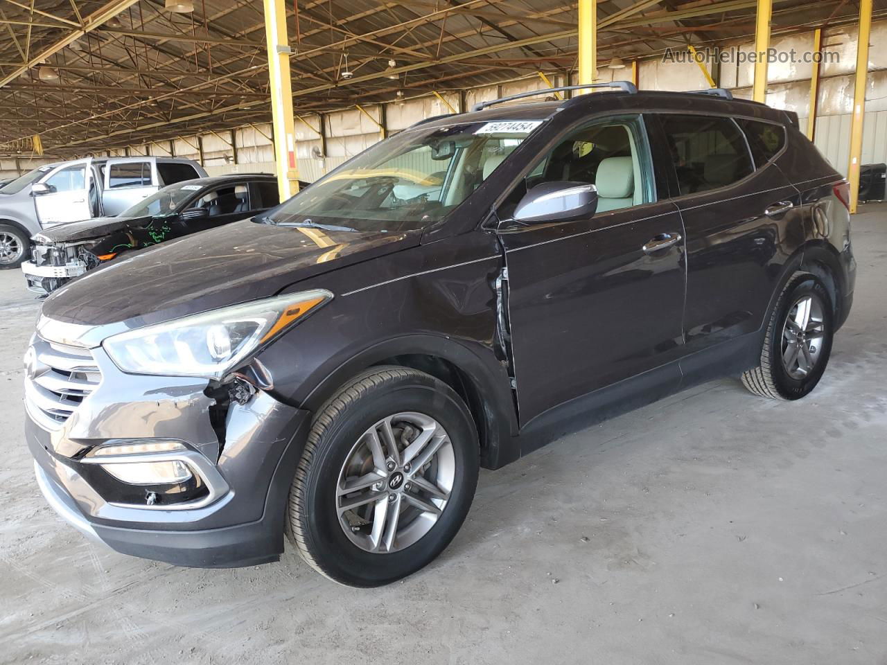 2018 Hyundai Santa Fe Sport  Gray vin: 5XYZU3LB0JG556234