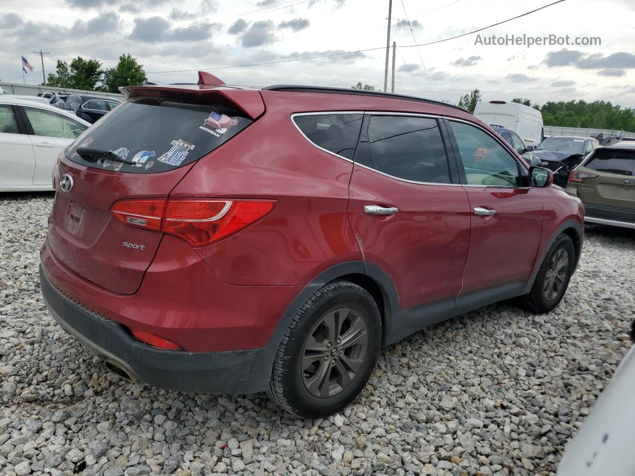 2013 Hyundai Santa Fe Sport  Burgundy vin: 5XYZU3LB1DG008201