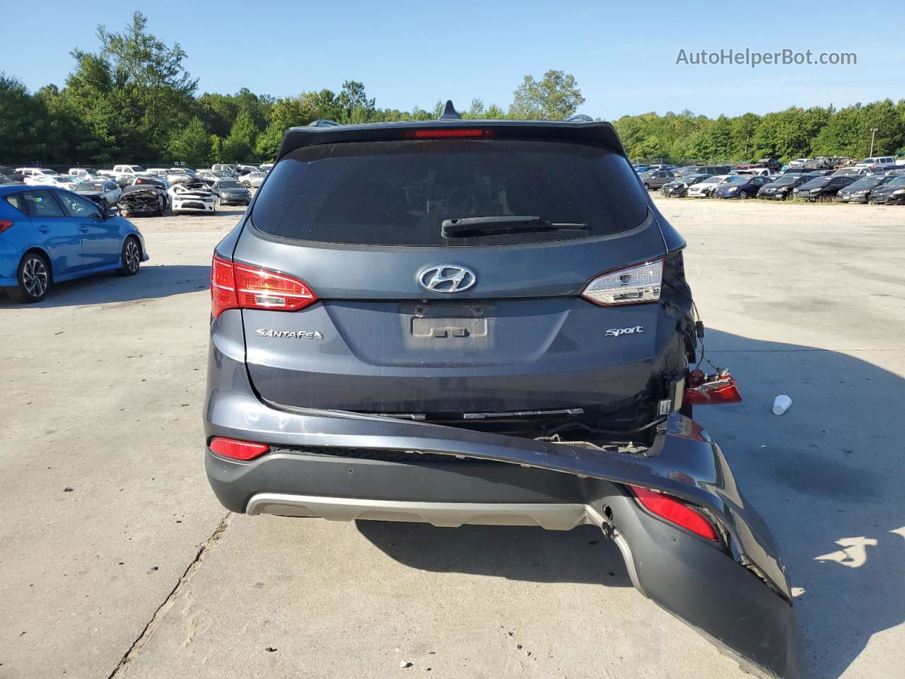 2014 Hyundai Santa Fe Sport  Gray vin: 5XYZU3LB1EG190709