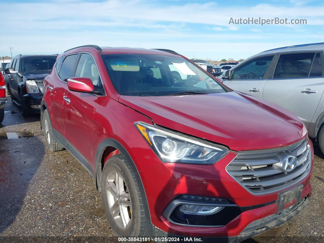 2018 Hyundai Santa Fe Sport 2.4l Burgundy vin: 5XYZU3LB1JG508953