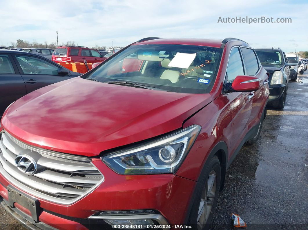 2018 Hyundai Santa Fe Sport 2.4l Burgundy vin: 5XYZU3LB1JG508953