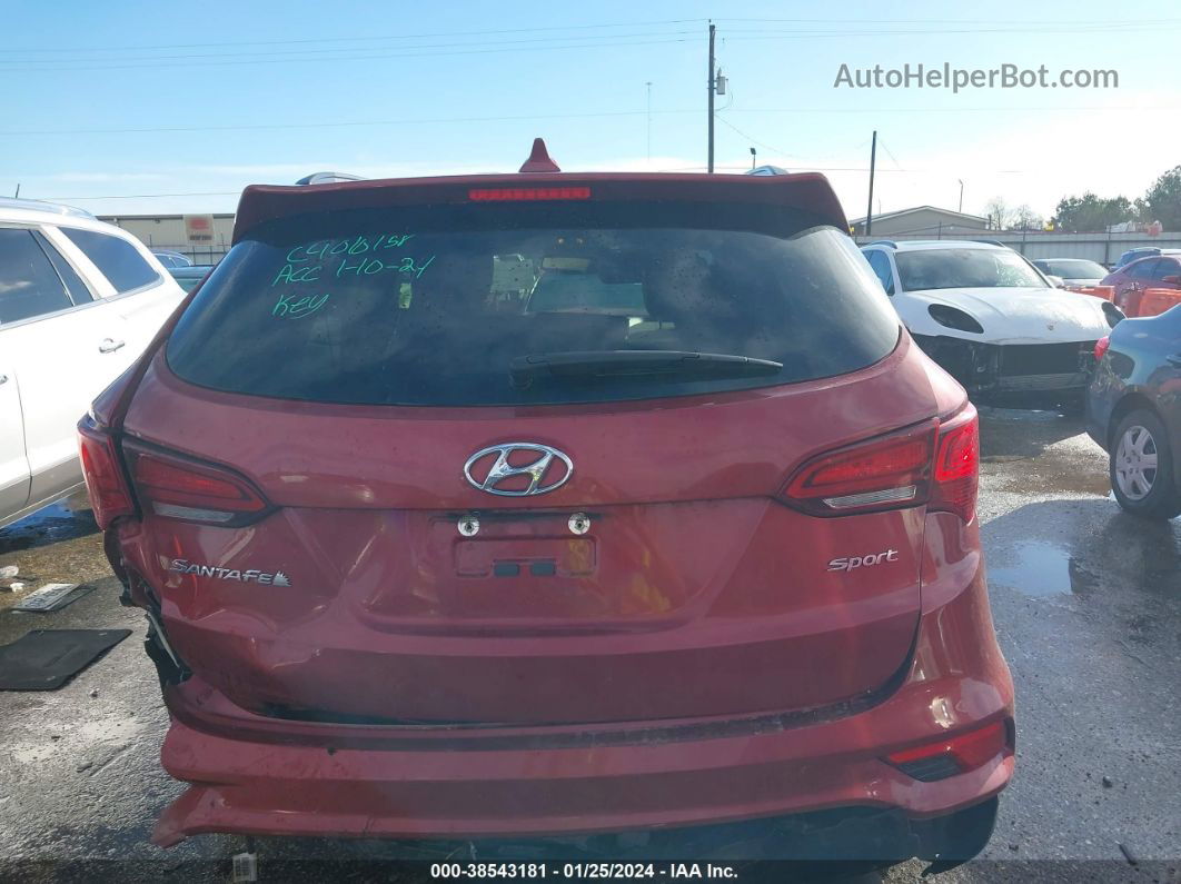 2018 Hyundai Santa Fe Sport 2.4l Burgundy vin: 5XYZU3LB1JG508953